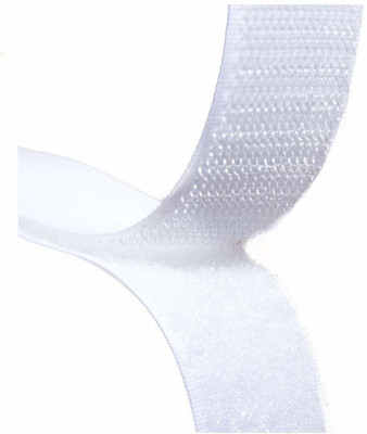 AANIJ Hook and Loop Tape Valcro (5 Meter, 25 mm) Stick-on Velcro(White)