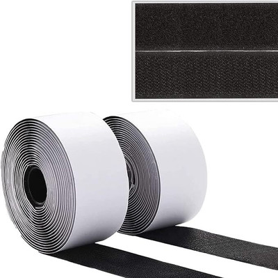 skyunion hook and loop tape 5 mtr 25mm Stick-on Velcro(Black)