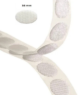 Little Twinkles self adhesive velcro Hook and Loop Dot Fasteners 100 set ,16 mm Stick-on Velcro(White)