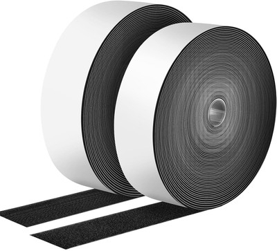 Inohiv hook loop tape Stick-on Velcro(Black)