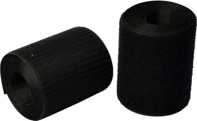Vardhman Industrial Quality Hook & Loop Fastner Tape ,100 mm ( 4 inch ) width, pack of 2 mts Sew-on Velcro(Black)