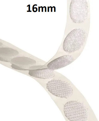 Little Twinkles self adhesive velcro Hook and Loop Dot Fasteners 200 sets ,16 mm Stick-on Velcro(White)