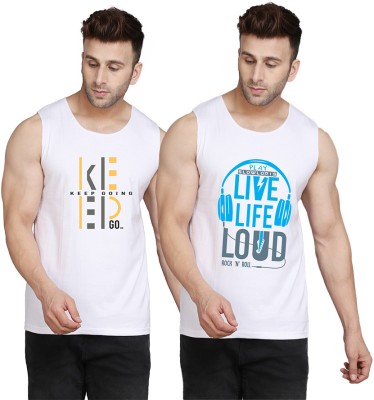 Cryptic Printed Men Scoop Neck White T-Shirt