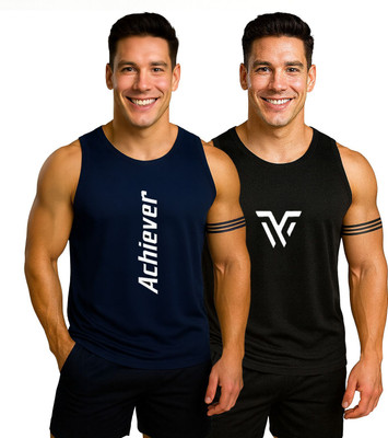 Valyrian Printed Men Black, Blue T-Shirt(Pack of 2)