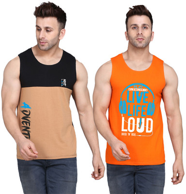 TEEFOX Printed Men Scoop Neck Multicolor T-Shirt