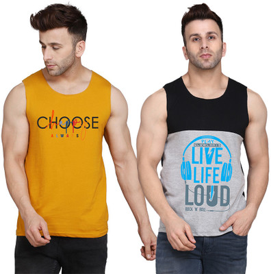 Cryptic Graphic Print Men Scoop Neck Multicolor T-Shirt