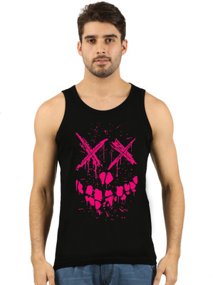 JUGULAR Printed Men Scoop Neck Black T-Shirt