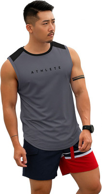 R ROCKIN TEES Typography Men Round Neck Grey T-Shirt