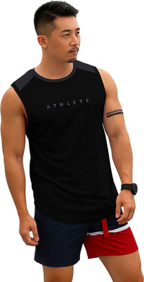 RMLKN Printed Men Round Neck Black T-Shirt