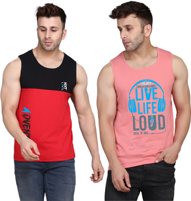 SLOWLORIS Printed Men Scoop Neck Multicolor T-Shirt