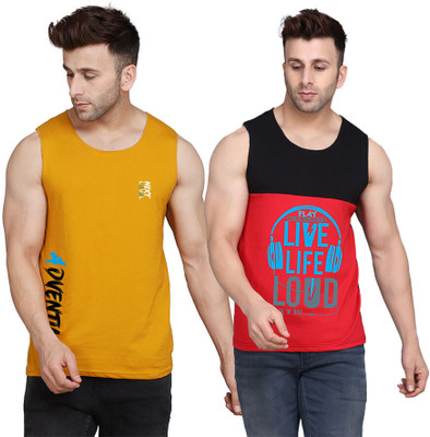 SLOWLORIS Printed Men Scoop Neck Multicolor T-Shirt