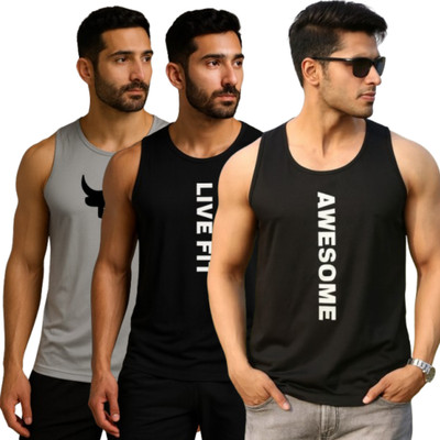 Elite Trend Traders Printed Men Round Neck Black, White T-Shirt