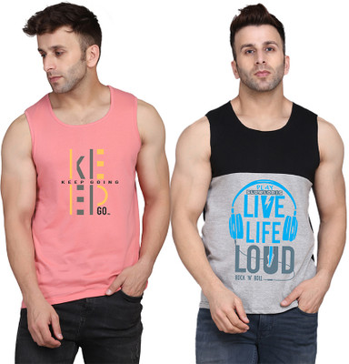 Cryptic Printed, Colorblock Men Scoop Neck Multicolor T-Shirt