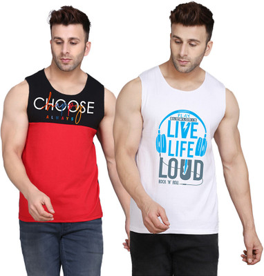 SLOWLORIS Printed Men Round Neck Multicolor T-Shirt