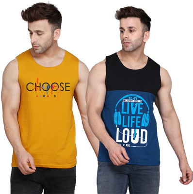 TEEFOX Printed Men Round Neck Multicolor T-Shirt