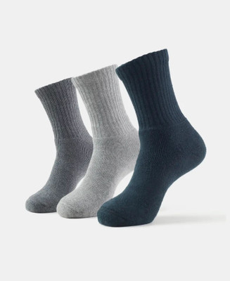 BLUTE Men Solid Mid-Calf/Crew(Pack of 3)