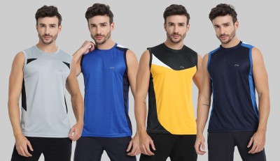 FTX Colorblock Men Round Neck Multicolor T-Shirt