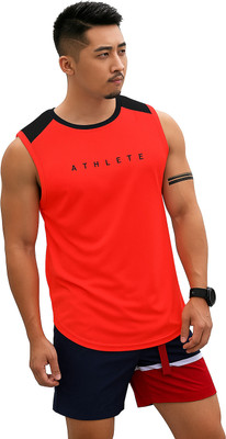 R ROCKIN TEES Printed Men Round Neck Red T-Shirt