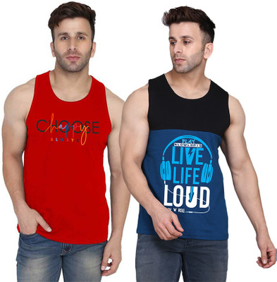 Cryptic Printed, Colorblock Men Scoop Neck Multicolor T-Shirt