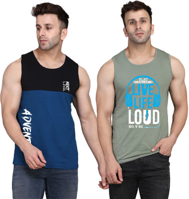 TEEFOX Printed Men Scoop Neck Multicolor T-Shirt
