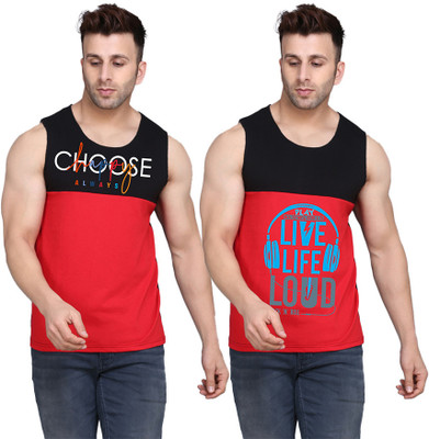 MINISTRY OF FRIENDS Printed Men Round Neck Black, Red T-Shirt