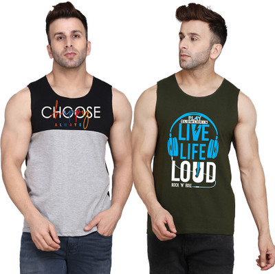 TEEFOX Printed Men Round Neck Multicolor T-Shirt