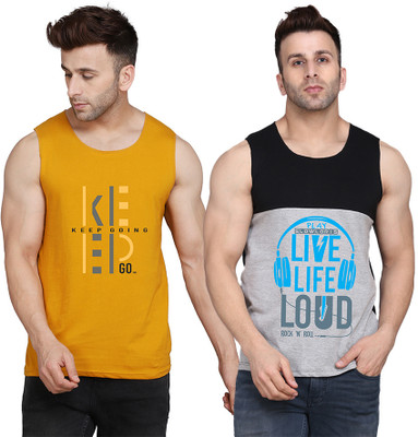 Cryptic Printed, Colorblock Men Scoop Neck Multicolor T-Shirt
