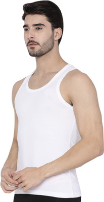 JUGULAR Solid Men Scoop Neck White T-Shirt