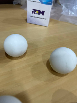 RTM Food Grade Rubber Ball 30mm(White, Pack of 2)