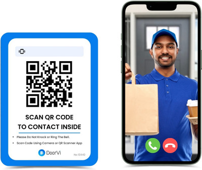 DoorVi Smart Video Doorbell Powered by QR Code Technology | Instant Visitor Video Call Video Door Phone(Wireless Both Way)