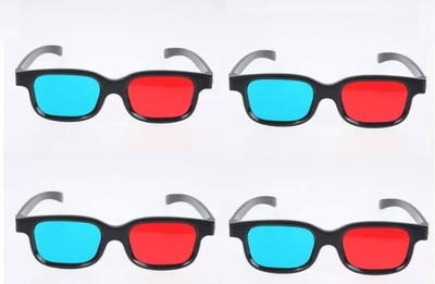 MYRA Glasses Flipkart best selling product Video Glasses 3d Video for movies Video Glasses(Red, Blue)