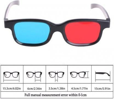 PLAY Latest Pro Easy to use Passive Best Quality Design Anaglyph 3D Video Glasses(Blue, Red)