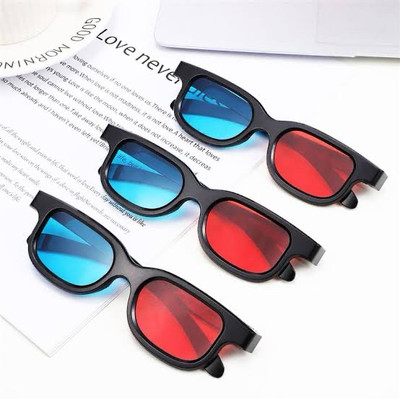 Lumens Movie Book Magzine Video Glasses (Red and Blue) Video Glasses(Red, Blue)