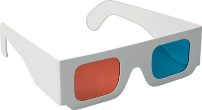 TRONICS INDIA Red Cyan Paper 3D Glasses for YouTube videos, magazines etc (pack of 15) Video Glasses(White)