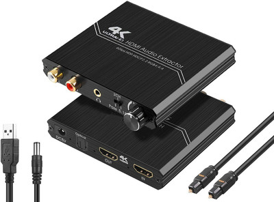 Etzin HDMI 2.0b Audio HDMI Audio Extractor Converter Adapter EPL-946H Media Streaming Device(Black)