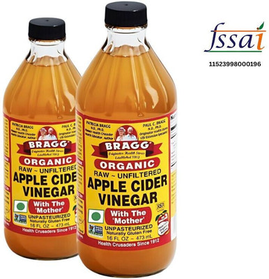 ACV Brags Cider Apple Raw unfiltered Vinegar(2 x 473 ml)