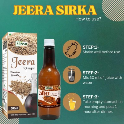 SANSU HEALTH CARE Jeera vinegar | Jeera Sirka Vinegar(500 ml)