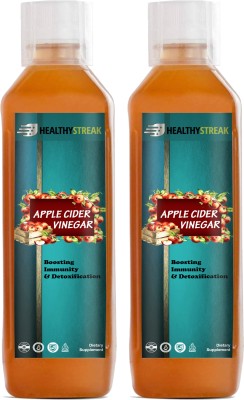 Healthy Streak Apple Cider Vinegar with Mother For weight loss Pack Of 2 Normal Vinegar(2 x 500 ml)