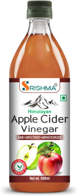 Srishma Apple Cider Vinegar with Mother of Vinegar | Raw , Unfiltered , Unpasteurized Vinegar(500 ml)
