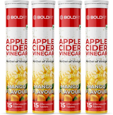 BOLDFIT Apple Cider Vinegar for Weight Loss Tablet With Mother Effervescent Acv Tablet(4 x 15 No)