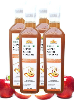 Sunchan Group Himalaya Apple Cider Vinegar with Mother 2 L weight loss Apple Cider Vinegar Vinegar(4 x 500 ml)