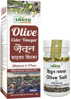 Sansu Primium Olive Salt 100g + Olive Vinegar(500 ml)