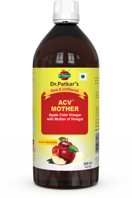 Dr. Patkar's Apple Cider Vinegar with Mother Vinegar | Unfiltered & Undiluted Vinegar(500 ml)