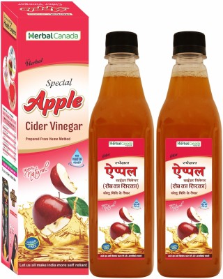 HARC Herbal Canada Apple cider Vinegar (500ml) + Apple cider Vinegar (1Ltr) | Healthy Combo Pack Vinegar(2 x 750 ml)