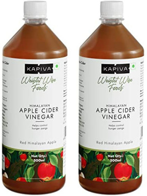 Kapiva Himalayan Apple Cider Vinegar 500ml | Unfiltered Unpasteurized and Undiluted Vinegar(2 x 0.5 L)