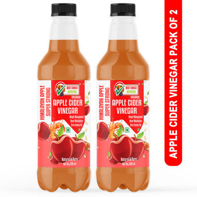 BEST CHOICE NUTRITION Apple Cider Vinegar for Weight Loss with Mother of Vinegar, Raw & Undiluted Vinegar(500 ml)