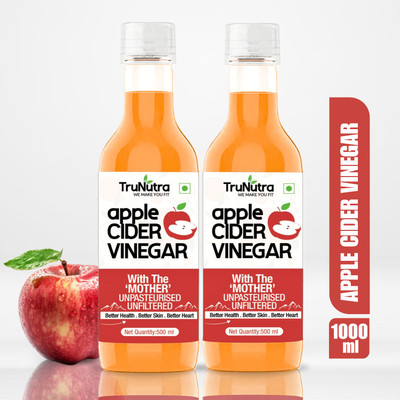 TruNutra Apple cider vinegar with mother for weight loss Vinegar(2 x 500 ml)