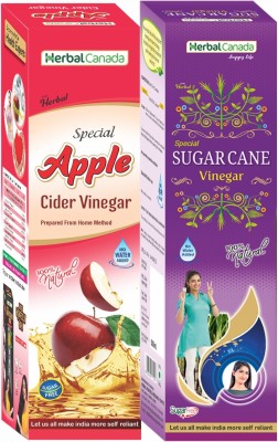 HARC Herbal Canada Apple Cider Vinegar (500ml) + Sugar Cane Sirka (500ml) | Healthy Combo Pack Vinegar(2 x 100 ml)