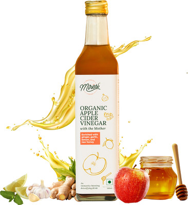 Miresi Organic ACV with 2x Mother Enriched & Ginger Garlic Lemon & Honey 500 ml Vinegar(500 ml)