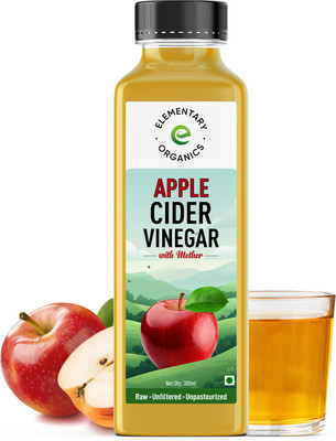 Elementary Organics Apple Cider Vinegar with Mother of Vinegar |Raw, Unfiltered, Unpasteurized Vinegar(300 ml)